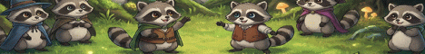 The Silly Raccoon server banner